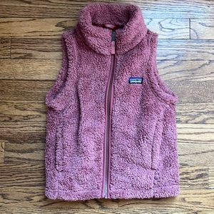 Patagonia Girls Los Gatos Fleece Vest Mauve Size SMALL 7-8
